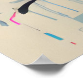 美モダン女の油絵ポートレート ポスター (角)