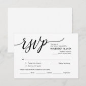 美モダン学、誕生日パーティのRSVP、応答 エンクロージャーカード (正面/裏面)