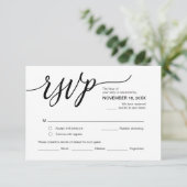 美モダン学、誕生日パーティのRSVP、応答 エンクロージャーカード (スタンド正面)