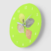 美モダン観の水彩 ラージ壁時計 (傾斜)