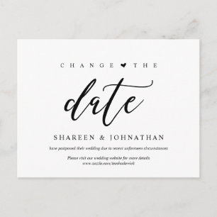 美モダン観、日付の変更、パーティー延期 ポストカード