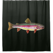美ユニークしいニジマス シャワーカーテン (正面)