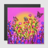 美ユニークしい山花の磁石 (正面/裏面)