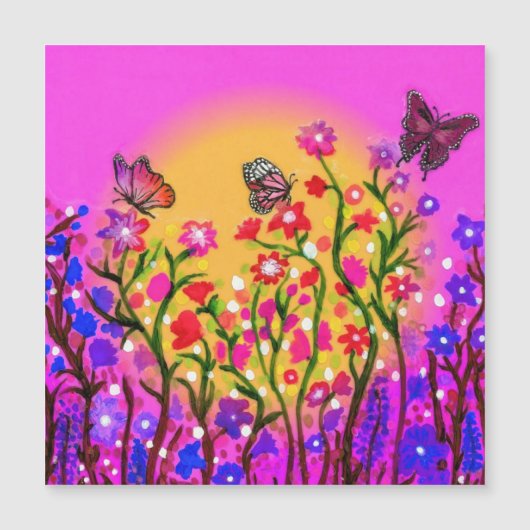 美ユニークしい山花の磁石 (正面)