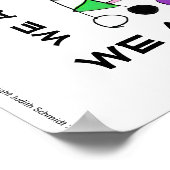 美ユニークしく1つのダイバーシティお祝い ポスター (角)