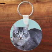 美リラックスしい猫 キーホルダー (裏面)