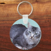 美リラックスしい猫 キーホルダー (正面)