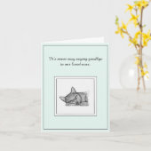 美ロシアのしい青い猫の共感書 カード (黄色い花)