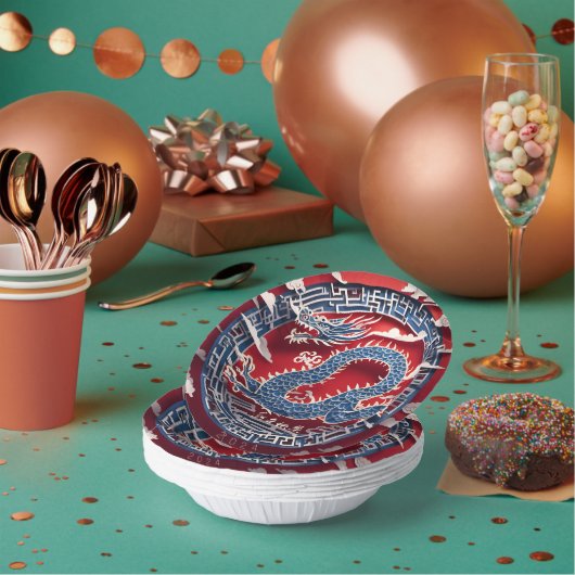 美中国のしいドラゴン新年2024 PPB2紙 ペーパーボウル (複数)