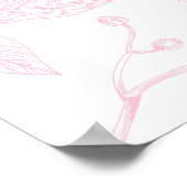 美亜 | カスタムピンクテディベア子供部屋デザイン ポスター (角)