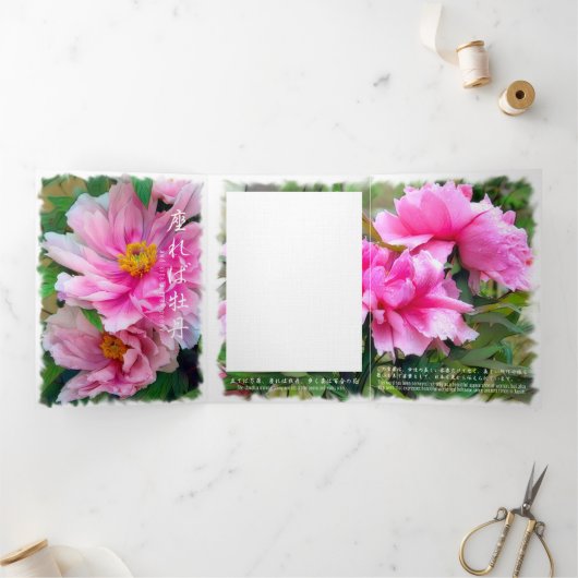 美人に例えられる花々 [花] 三つ折りクリスマスカード (内部)