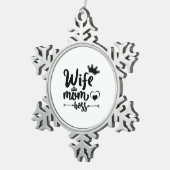 美人妻ママ&ボス スノーフレークピューターオーナメント (右)