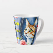 美人気があるしいかわいい水彩猫コレクション カフェラテマグ (右アングル)