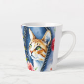 美人気があるしいかわいい水彩猫コレクション カフェラテマグ (右)