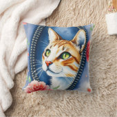 美人気があるしいかわいい水彩猫コレクション クッション (ブランケット)