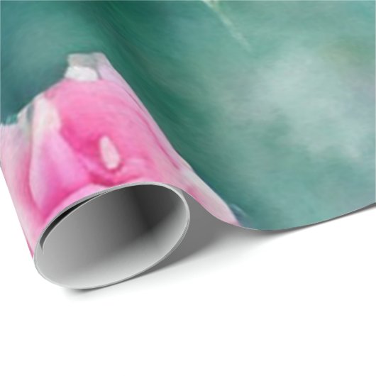 美人気があるしい水彩ピンクローズコレクション ラッピングペーパー (ロールコーナー)