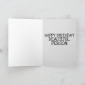 美人用タビー猫誕生日カード カード (内部)