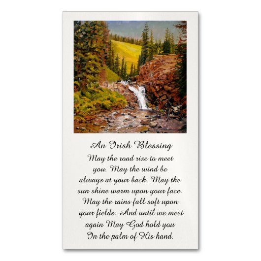 美人記念賛美祈りの言葉カード マグネット名刺 (正面縦)