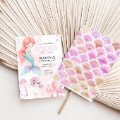 美人魚の海の少女の誕生日パーティー 招待状