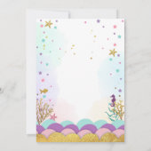 美人魚の海の誕生日招待状 パープル 招待状 (裏面)