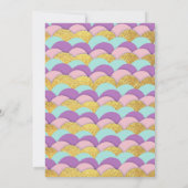 美人魚の海の誕生日招待状 パープル 招待状 (裏面)