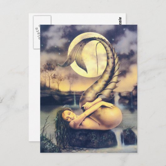 美人魚ファンタジーアート ポストカード (正面/裏面)