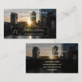 美前向きやる気を起こさせるしい日の出の引用文 名刺 (正面/裏面)