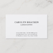 美化するモダンな最小主義の創造的な植物| 名刺 (裏面)