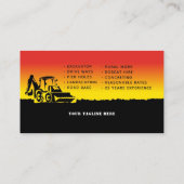 、美化する掘削機動く地球 名刺 (裏面)