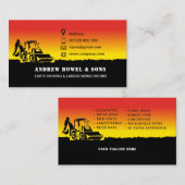 、美化する掘削機動く地球 名刺 (正面/裏面)