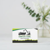 、美化する掘削機動く地球 名刺 (スタンド正面)