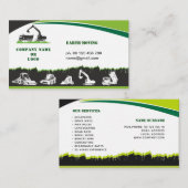 、美化する掘削機動く地球 名刺 (正面/裏面)