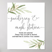 美化マスクステーションの看板の緑の金ゴールド ポスター (正面)