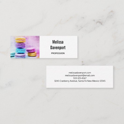 美味しいカラフルマカロン スキニー名刺 (正面/裏面)