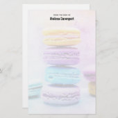 美味しいカラフルマカロン 便箋 (正面/裏面)