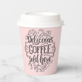 美味しいコーヒーが売られている | ロゴの追加紙C 紙コップ