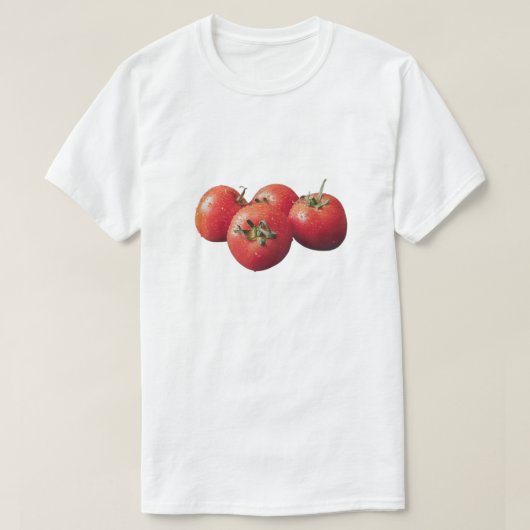 美味しいトマトがここにある Tシャツ (デザイン正面)