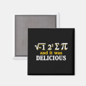 美味しいパイを食べた パイの日 数学のジョーク メンズ マグネット (正面/裏面)
