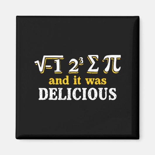 美味しいパイを食べた パイの日 数学のジョーク メンズ マグネット (正面)