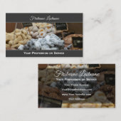 美味しいパティシショップの菓子とクッキー 名刺 (正面/裏面)