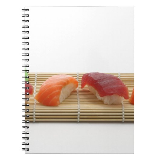 美味しい寿司日本料理アジアの食べ物おいしい ノートブック (正面)