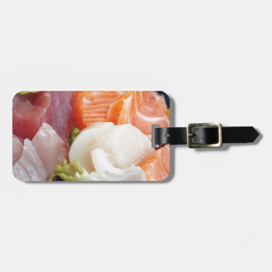 美味しい寿司日本料理アジア料理おいしい ラゲッジタグ (正面横)