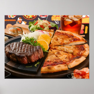 美味しい食べ物と飲み物 ポスター