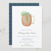 美味しくて酔っ払ったクリスマスドリンクカクテルパーティーI 招待状 (正面/裏面)