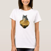 美味なラーメンねこ - ペットのラーメン Tシャツ (正面)