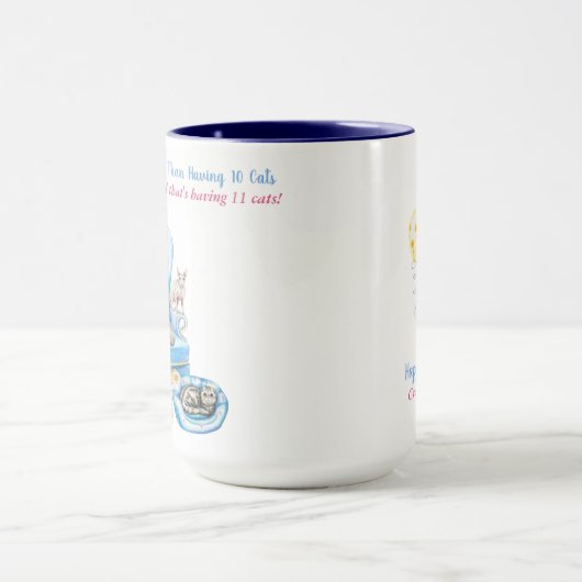 美図解入りの、写真付きのし熱狂するい猫のカスタマイズ女 マグカップ (中央)