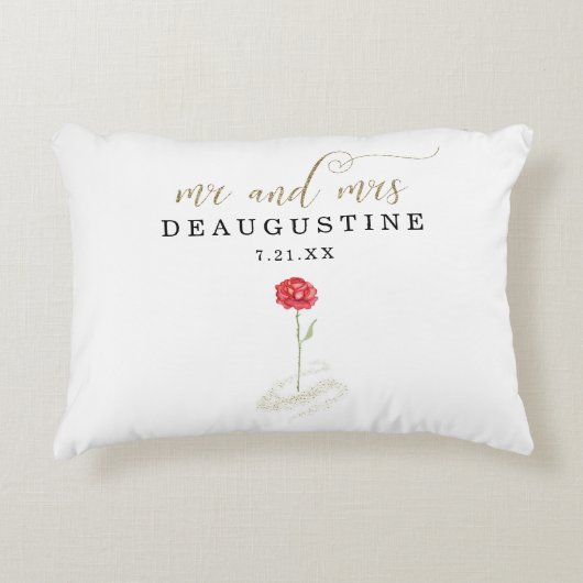 美女と野獣のウェディングエンゲージメントパーティー アクセントクッション (正面)