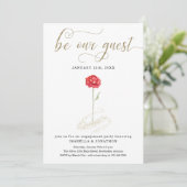 美女と野獣の婚約パーティー招待状 招待状 (スタンド正面)