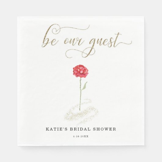 美女と野獣 ビー・アワ・ゲスト スタンダードランチョンナプキン (正面)