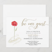 美女と野獣 ユニークなスウィート16 招待状 (正面/裏面)